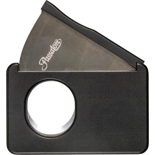 Cigar Cutter Passatore Flat Metal Black