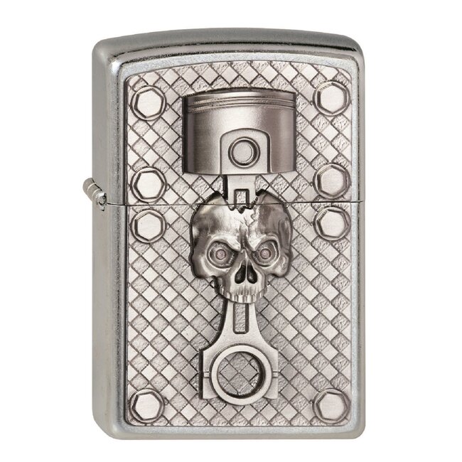 Lighter Zippo Piston Skull Emblem