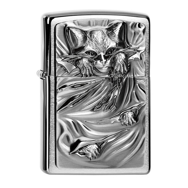 Lighter Zippo Cat Bright Eyes Emblem