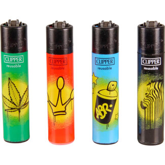 Clipper Set of 4 Clipper Lighters Urban Style