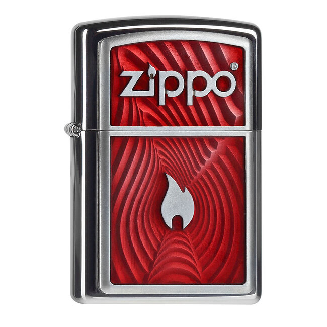 Lighter Zippo Red Flame 3D Emblem