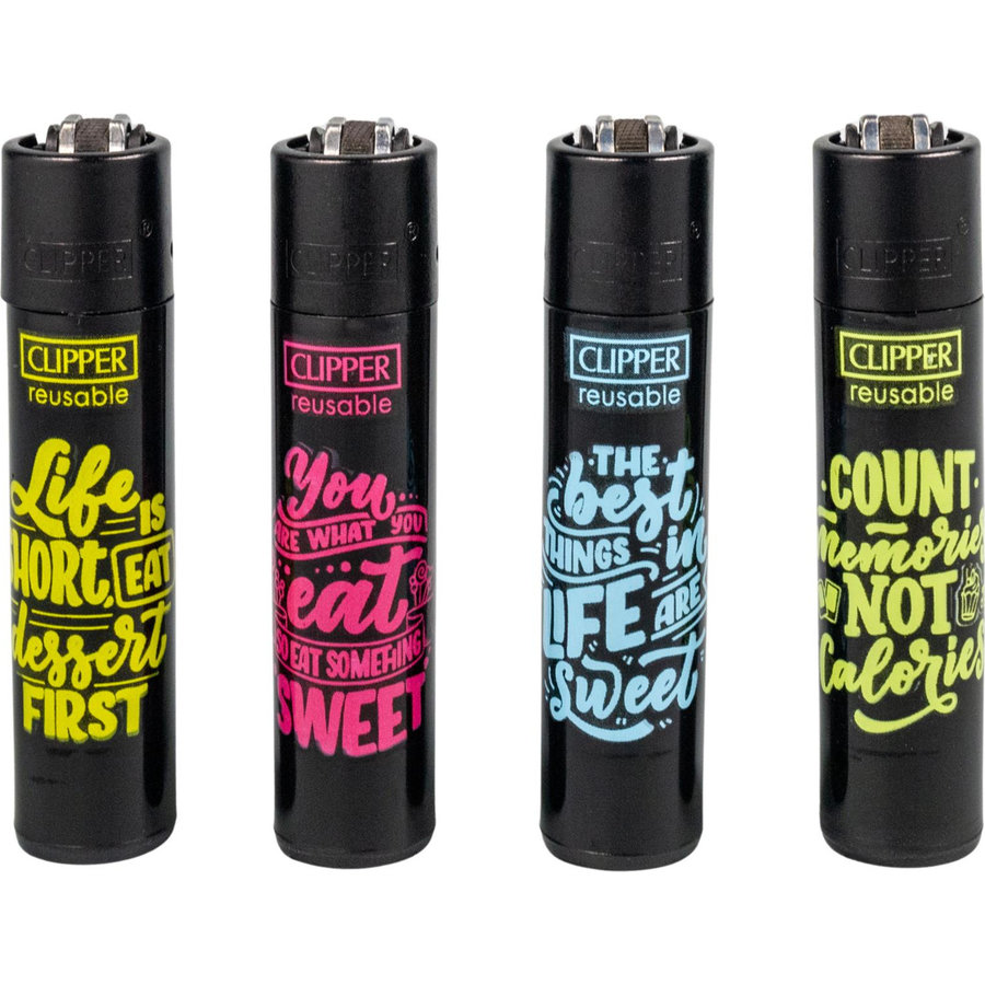 Set of 4 Clipper Lighters Sweet Tips