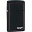 Lighter Zippo Black Matte Slim with Border