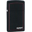 Zippo Lighter Zippo Black Matte Slim with Border