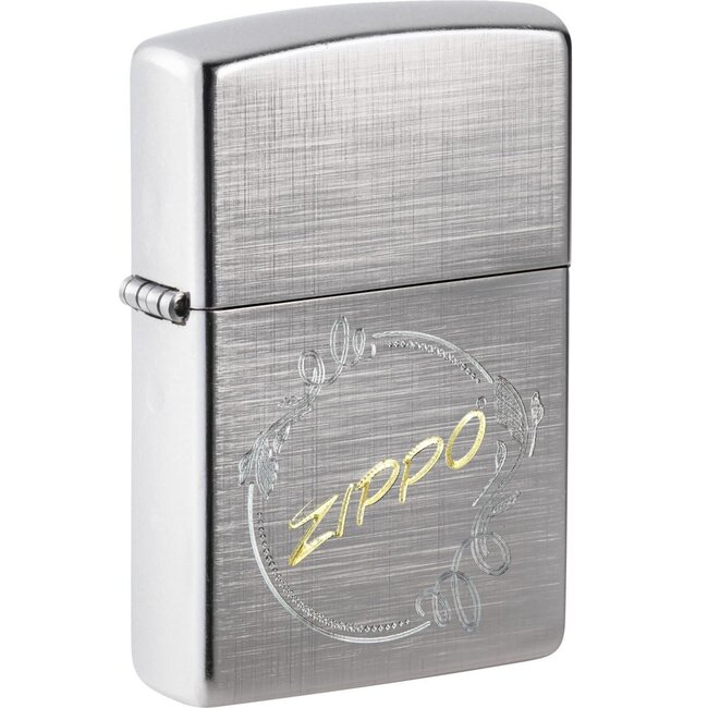 Lighter Zippo Linen Weave Logo