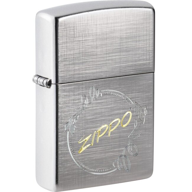 Zippo Lighter Zippo Linen Weave Logo