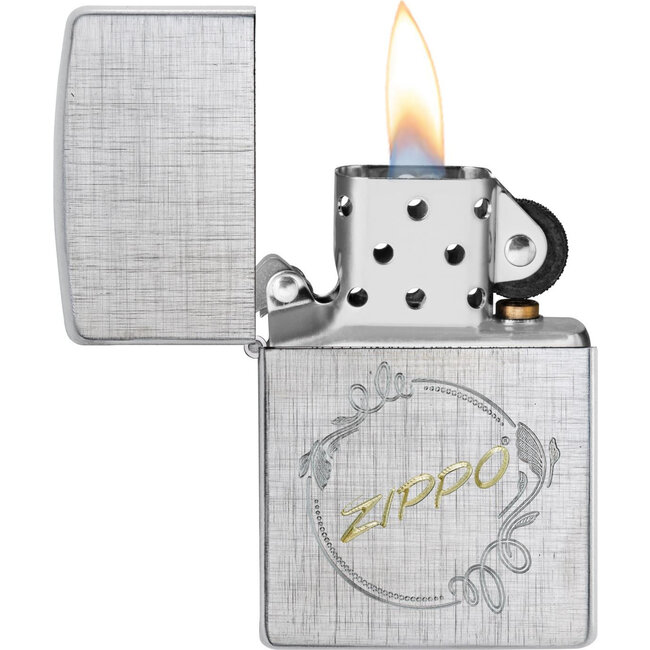 Lighter Zippo Linen Weave Logo