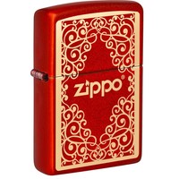 Aansteker Zippo Metallic Red Ornamental Design