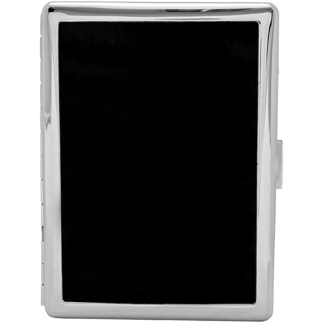 Pearl Cigarette Case Pearl Chrome Black Panel