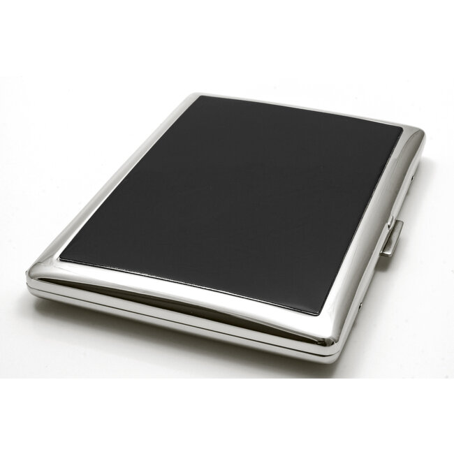 Cigarette Case Pearl Chrome Black Panel