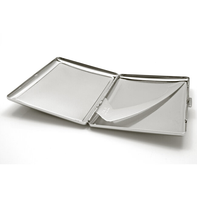 Cigarette Case Pearl Chrome Black Panel