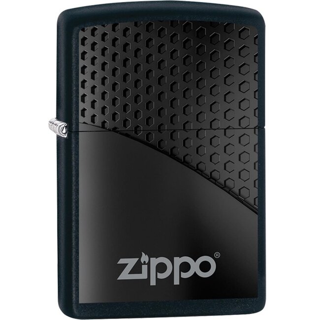 Lighter Zippo Black Hexagon Design