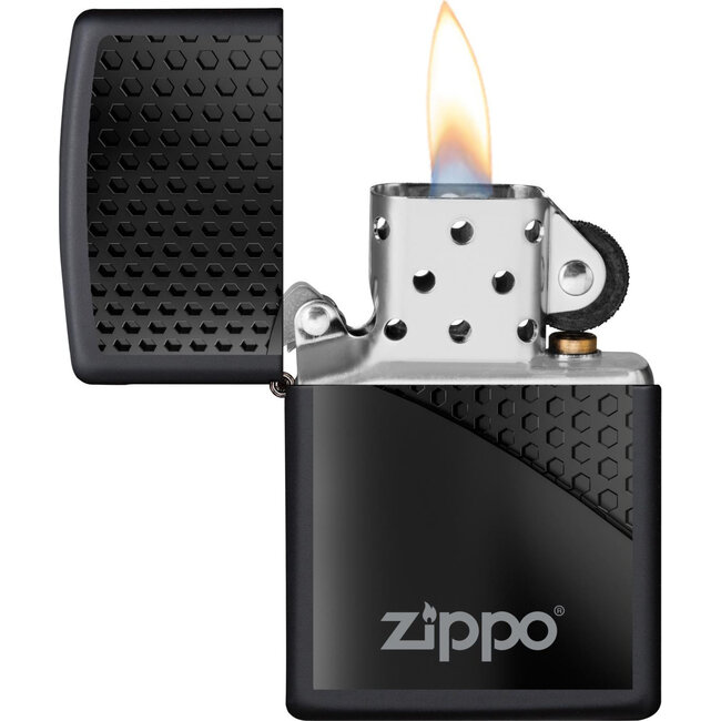 Aansteker Zippo Black Hexagon Design