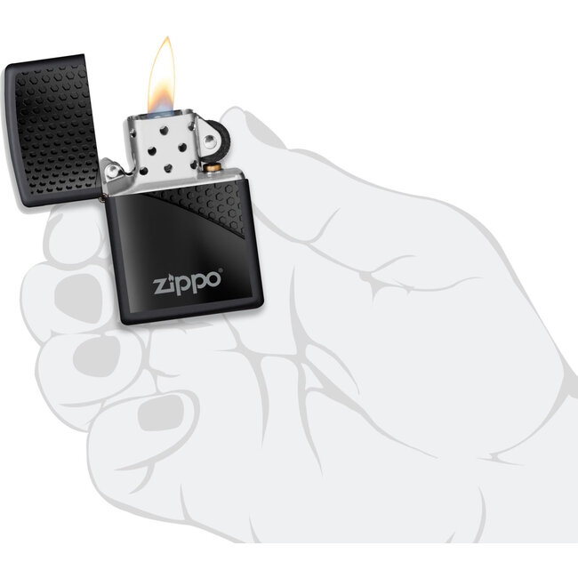 Lighter Zippo Black Hexagon Design