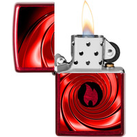 Aansteker Zippo Red Swirl Design