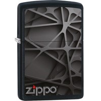 Lighter Zippo Black Abstract Design
