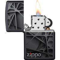 Lighter Zippo Black Abstract Design