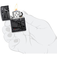 Lighter Zippo Black Abstract Design