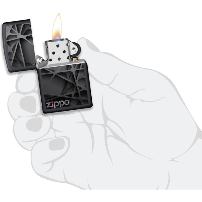 Aansteker Zippo Black Abstract Design
