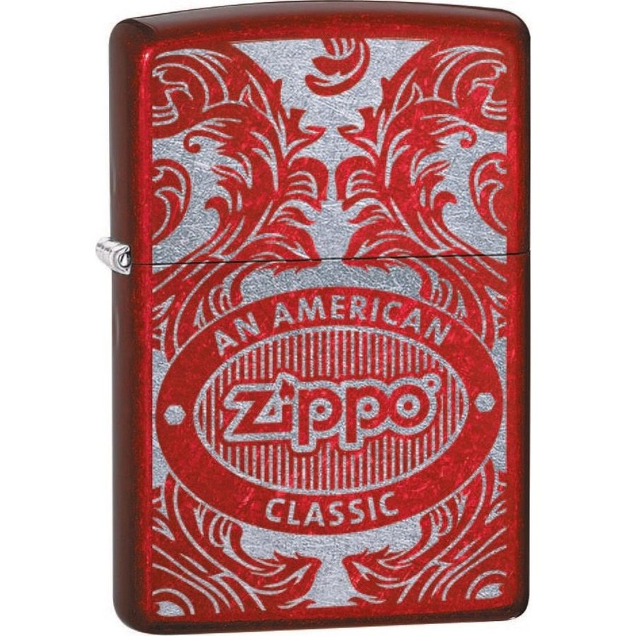 Lighter Zippo Candy Apple Red Scroll
