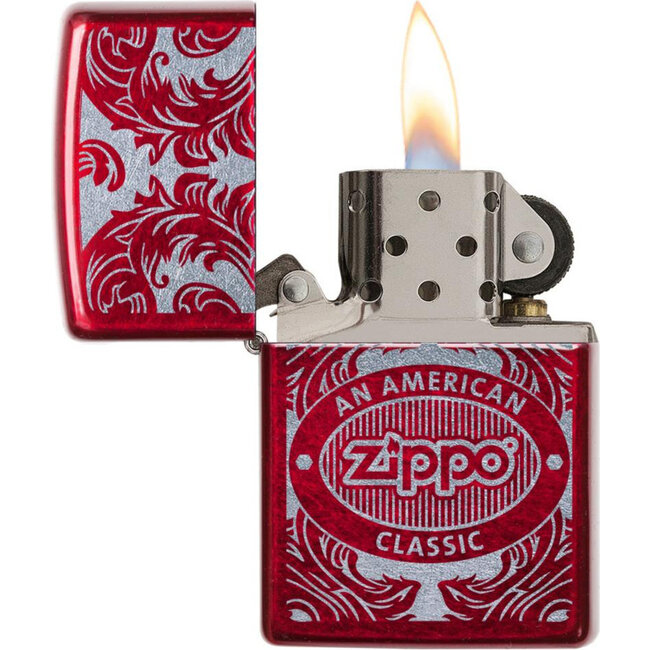 Aansteker Zippo Candy Apple Red Scroll