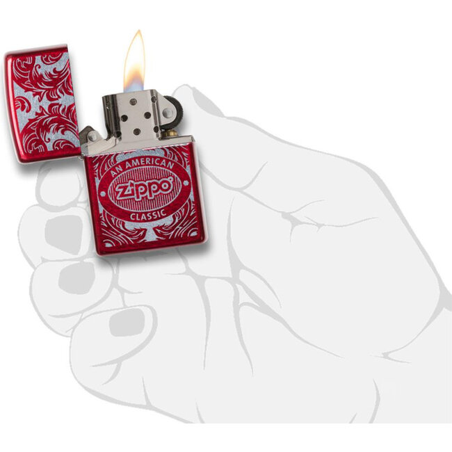 Aansteker Zippo Candy Apple Red Scroll