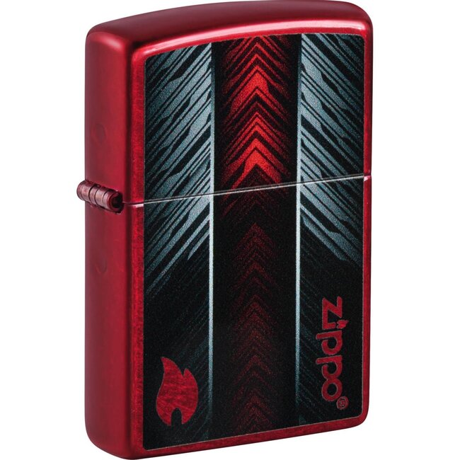 Lighter Zippo Red Grey Design