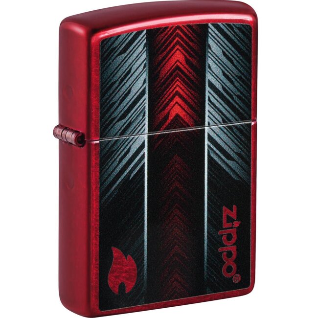 Zippo Lighter Zippo Red Grey Design