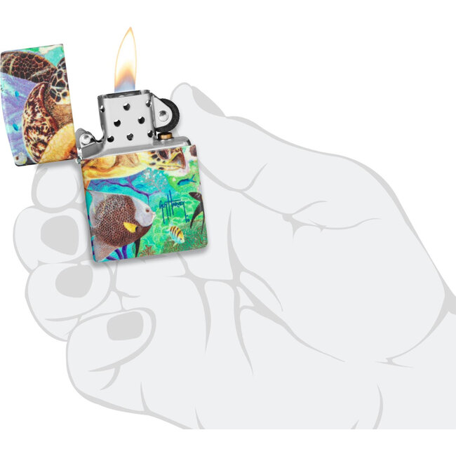 Aansteker Zippo Glow in the Dark Guy Harvey Ocean