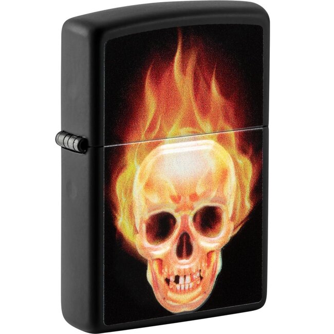 Zippo Aansteker Zippo 3D Print Flaming Skull