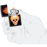Lighter Zippo 3D Print Flaming Skull