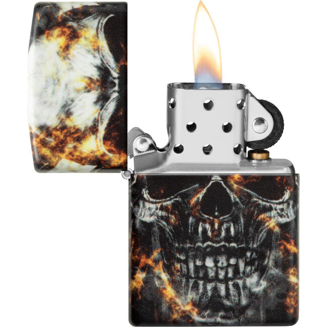 Lighter Zippo Burning Skull