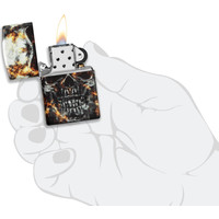 Lighter Zippo Burning Skull