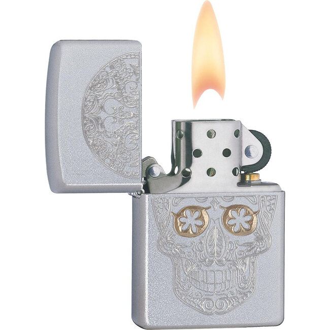 Aansteker Zippo Etched Skull