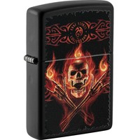 Lighter Zippo Anne Stokes Flaming Skull