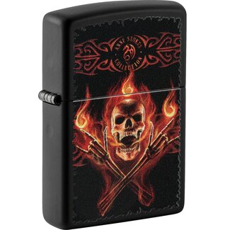 Zippo Lighter Zippo Anne Stokes Flaming Skull