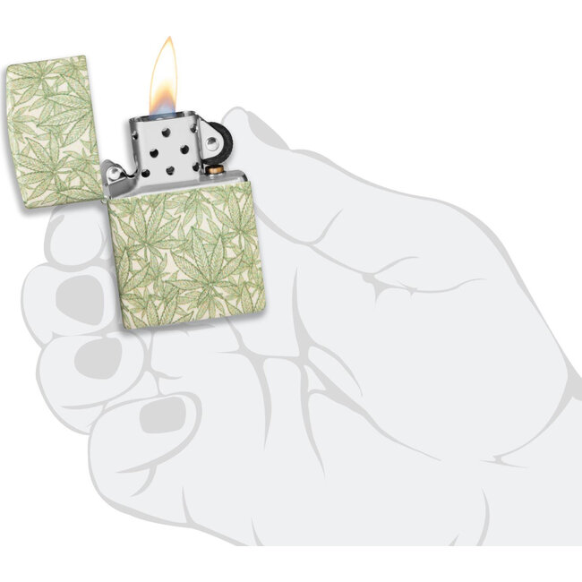 Lighter Zippo Cannabis Leaf
