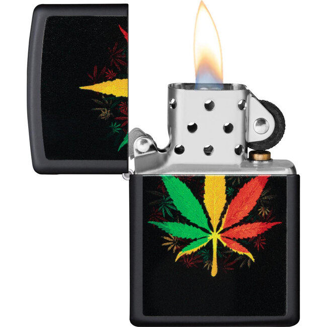 Lighter Zippo Rasta Cannabis Design