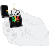 Aansteker Zippo Rasta Cannabis Design