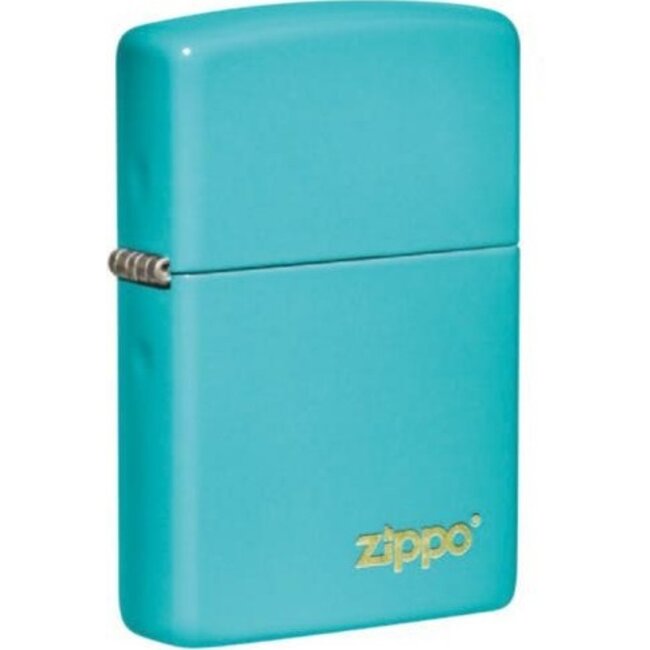 Zippo Aansteker Zippo Flat Turquoise with Logo