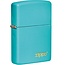 Zippo Lighter Zippo Flat Turquoise with Logo