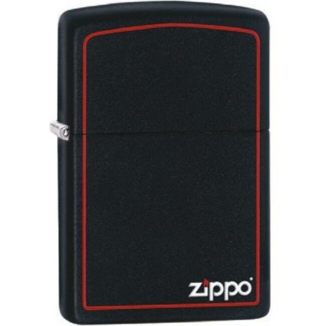 Zippo Aansteker Zippo Black Matte with Border