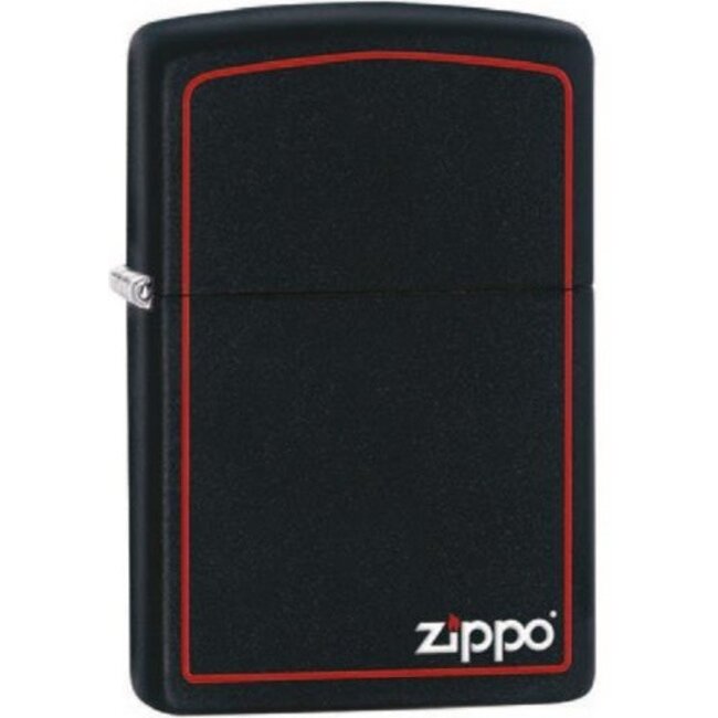 Zippo Lighter Zippo Black Matte with Border