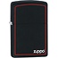 Zippo Lighter Zippo Black Matte with Border