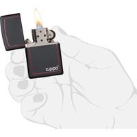Lighter Zippo Black Matte with Border