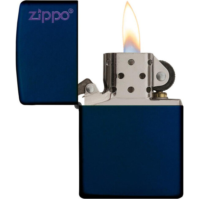 Lighter Zippo Navy Blue Matte with Logo