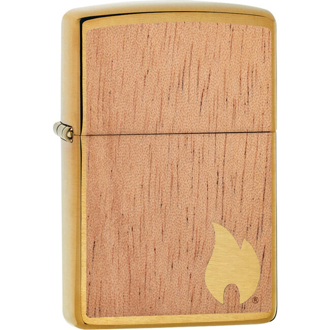 Zippo Lighter Zippo Woodchuck Emblem Flame Mahogany