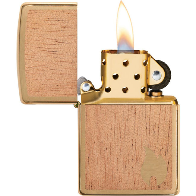 Aansteker Zippo Woodchuck Emblem Flame Mahogany
