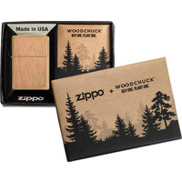 Lighter Zippo Woodchuck Emblem Flame Mahogany