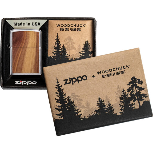 Aansteker Zippo Woodchuck Emblem Cedar
